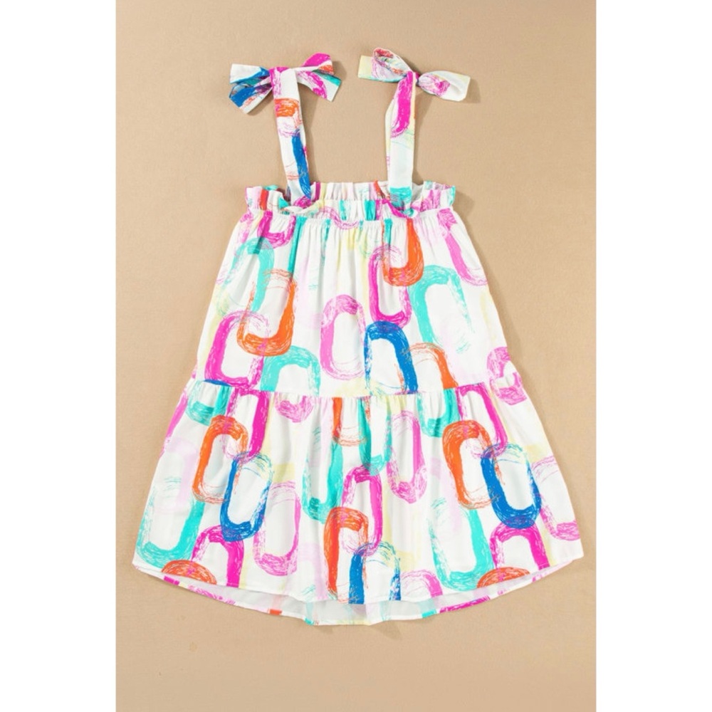Abstract Painted Mini Dress - Picture 3 of 3